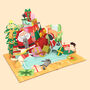 Santa With Cats And Dogs Christmas 3D Pop Up Card, thumbnail 2 of 4
