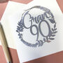 Personalised 90th Floral Birthday Papercut Card, thumbnail 12 of 12