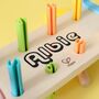 Personalised Rainbow Pounder Wooden Toy, thumbnail 2 of 4