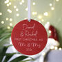 First Married Christmas Wooden Heart Tree Decoration, thumbnail 8 of 12
