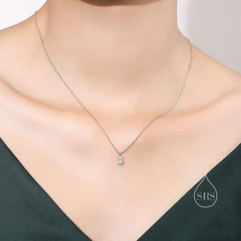 Tiny Moissanite Diamond Pendant Necklace, 5 of 11