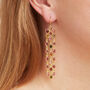 Pearl Gold Plated Silver Chandelier Statement Earrings, thumbnail 6 of 11