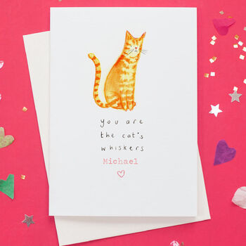 Personalised Cat's Whiskers Card, 2 of 2