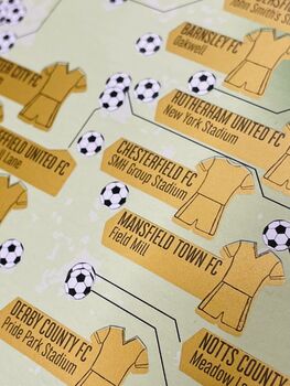 Personalised Scratch Off UK 92 Football Grounds Print, 7 of 12