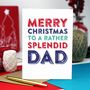 Merry Christmas Dad Greetings Card, thumbnail 1 of 2