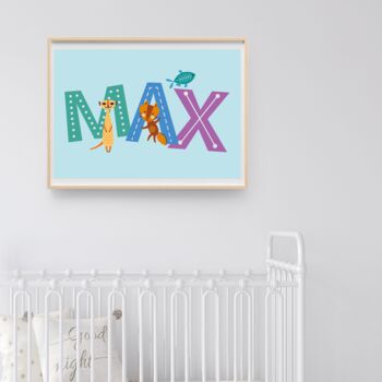 Kids Animal Alphabet Letter Name Print, 3 of 12