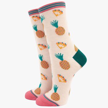 Tropical Fruit Colourful Bamboo Socks Gift Box, 3 of 4
