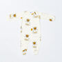 Highland Cow Baby Sleepsuit, Organic Cotton, thumbnail 1 of 3