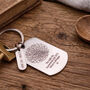 Star Map Memorable Date Dog Tag Keyring, thumbnail 6 of 9