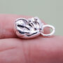 Cat Solid Silver Charm, thumbnail 2 of 10