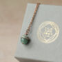 Storm Blue Jade Acorn Necklace, thumbnail 8 of 9