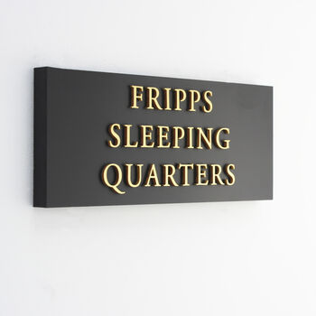 Personalised House Sign With Raised Gold Lettering, 5 of 10