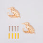 G Decor Set Of Two Gold Birds Wall Coat Hooks, thumbnail 5 of 5