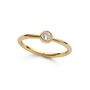 14 K Gold Plated Silver Zircon Stacking Band Ring, thumbnail 2 of 5