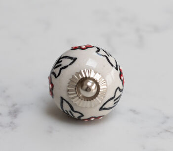Vintage Style Ceramic Decorative Knobs Red Selection, 9 of 10
