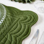 Emerald Quilted Scalloped Placemats, thumbnail 4 of 5