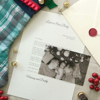 Christmas Letter To Our Baby Personalised Keepsake, 3 of 10