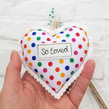 Personalised Hanging Heart Decoration By Honeypips | notonthehighstreet.com