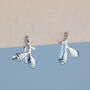 Sterling Silver Leaf Hook Earrings, thumbnail 1 of 6
