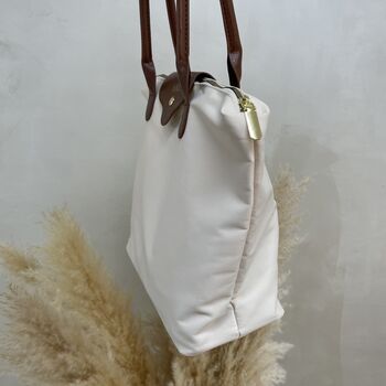 Personalised Nylon Embossed Cambridge Tote Shoulder Bag, 4 of 5