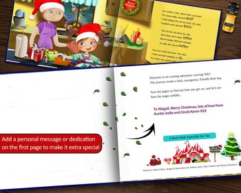 Personalised Christmas Story Book With Exclusive Cover, 7 of 11