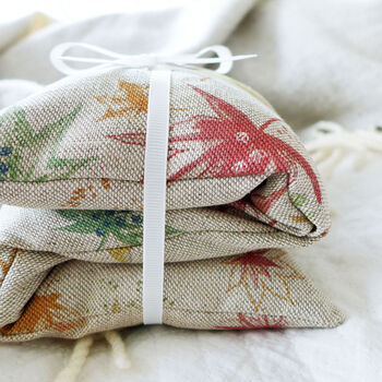 Leaves Linen Wheat Heat Bag, 3 of 6