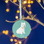Westie Personalised Dog Christmas Tree Decoration, thumbnail 3 of 6