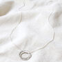 Men's Large Sterling Silver Interlocking Rings Necklace, thumbnail 3 of 7