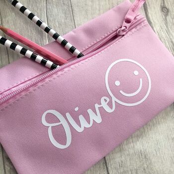 Personalised Child's Name Smiley Face Pencil Case, 3 of 3