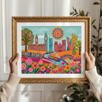 Manchester Custom Skyline Print, 2 of 4
