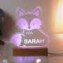 Personalised Cute Fox Wooden LED Night Light, thumbnail 6 of 10