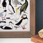 Coastal Birds Of Britain Wildlife Watercolour Print, thumbnail 2 of 6