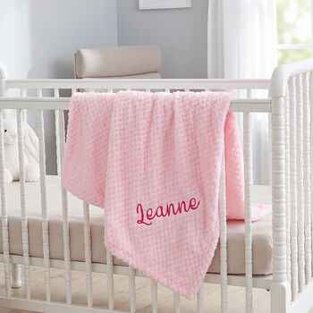 Personalised Baby Blanket Embroidered Name Fleece, 6 of 12