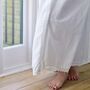 Ladies White Cotton Lace Panel Nightdress 'Valerie', thumbnail 3 of 5