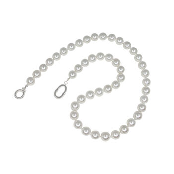 White Neutral Elegant Pearl Necklace, 3 of 3