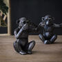 Set Of Three Silver 'Evil' Monkeys, thumbnail 5 of 6