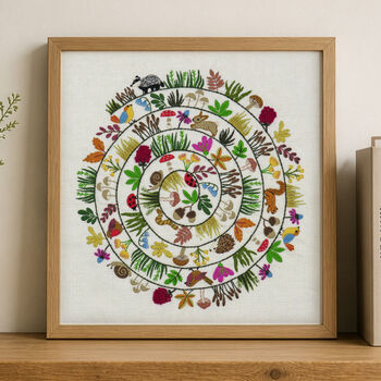 Round And Round The Woodland Hand Embroidery Kit, 2 of 12