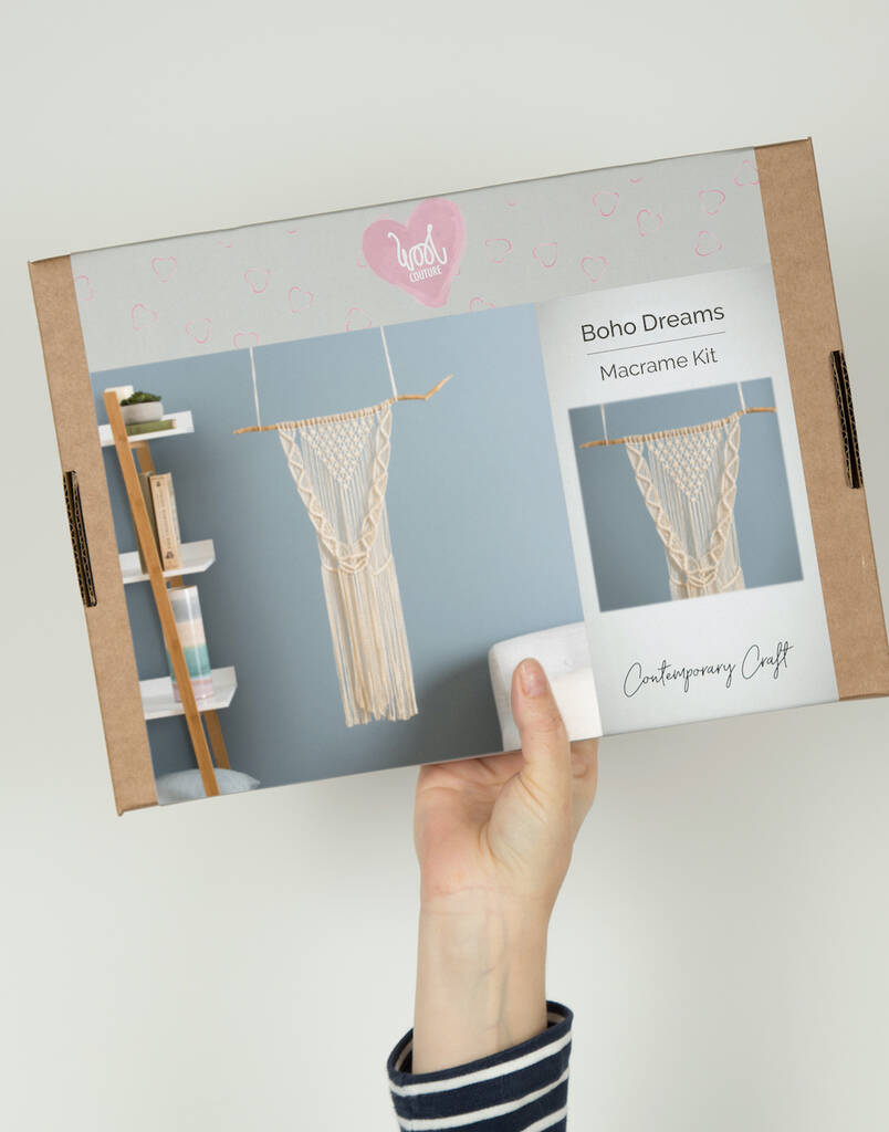 Boho Dreams Macrame Wall Hanging Diy Kit By Wool Couture