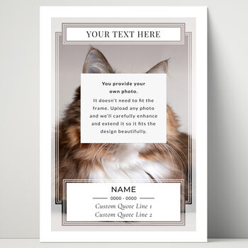 Personalised Pet Loss Cat Memorial Photo Print Wall Art, 2 of 5