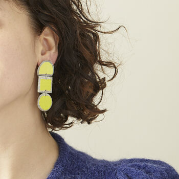 Fair Trade Eco Recycled Paper Lightweight Drop Earrings, 6 of 12