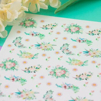 Watercolour Floral Themed A4 Icing Sheet, 3 of 5