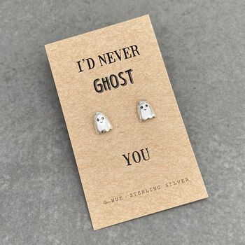 Never Ghost You Silver Earrings, 4 of 4