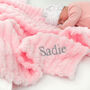Personalised Pink Textured Fluffy Baby Blanket, thumbnail 1 of 8