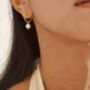 Natural Pearl Sterling Silver Twisted Huggie Hoop Earrings, thumbnail 6 of 7