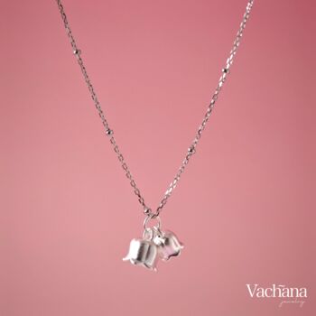 Sterling Silver 925 Lily Of The Valley Pendant Necklace, 9 of 12