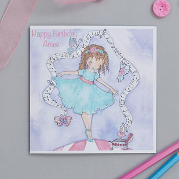 Personalised Ballerina Birthday Card, 7 of 7