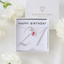 21st Birthday Gift For Her – Sterling Silver Birthstone And Personalised Disc Necklace, thumbnail 11 of 11