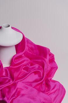 100% Mulberry Silk Scarf, Hot Pink, Bright Pink In Gift Box, 6 of 10