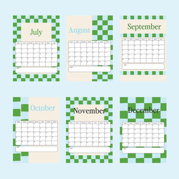 2025 Checkerboard Calendar Blue, 4 of 4