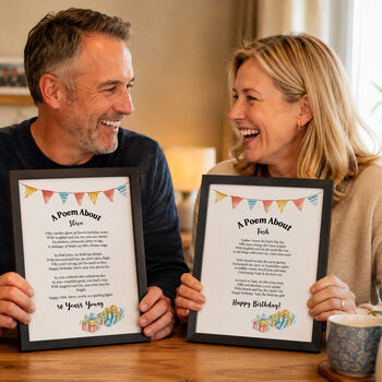 Personalised 50th Birthday Gift Print Special Poem, 3 of 11
